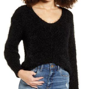 BP. V-Neck Eyelash Chenille Sweater